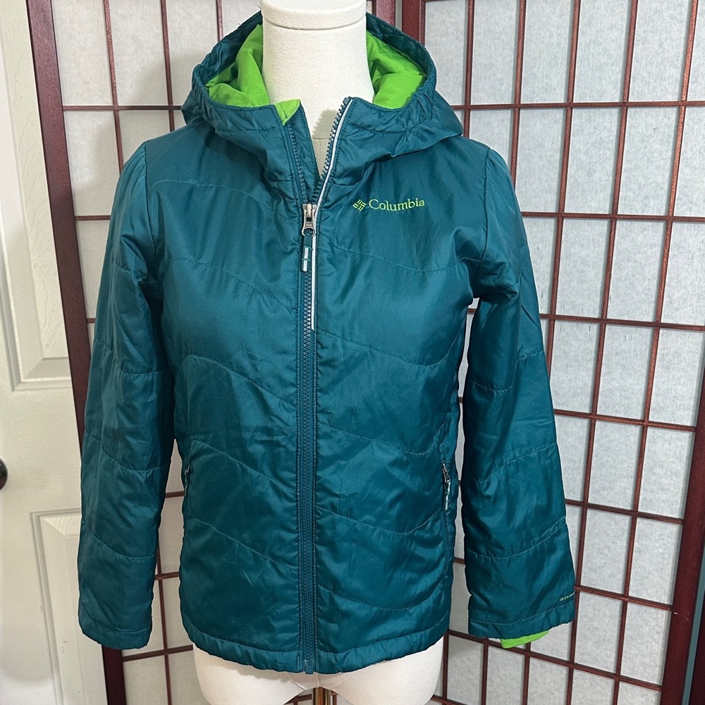 Columbia Kids' Teal and Lime Puffer Jacket